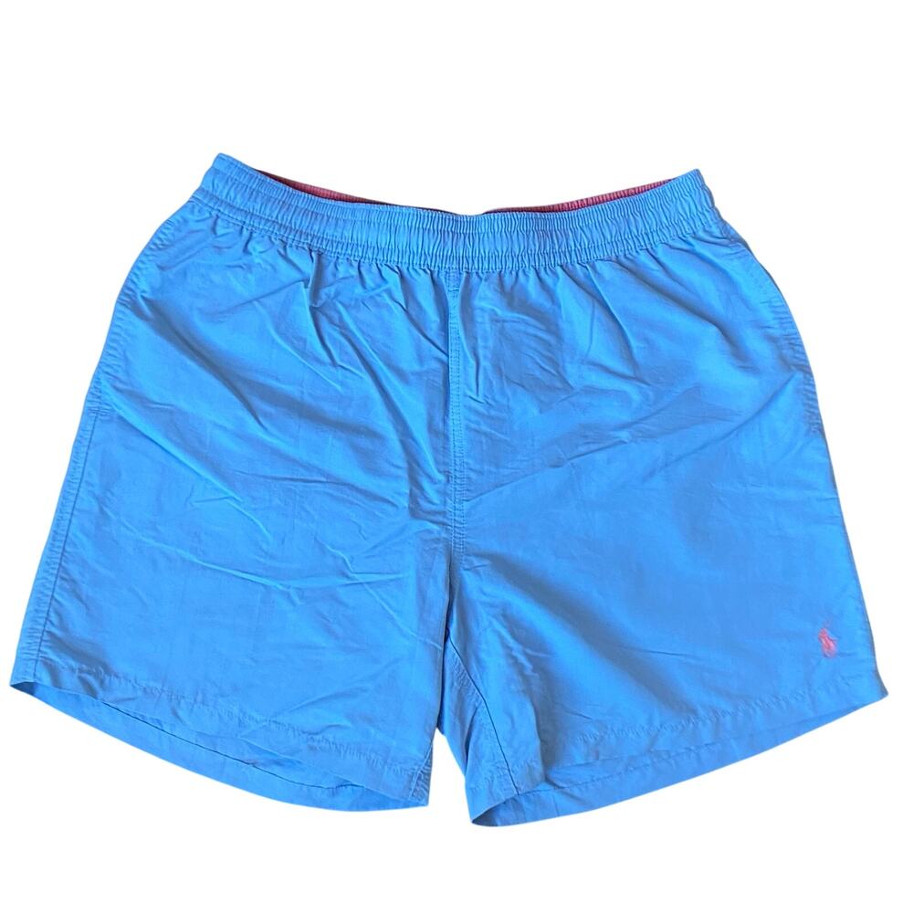 Polo Ralph Lauren Swim Trunk Men Sz XL Blue Mesh Lined Drawstring